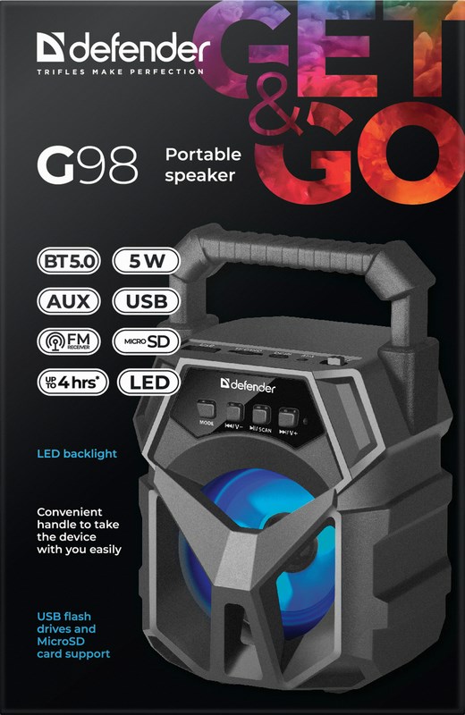 Defender G98 Mono portable speaker Black 5 W-8