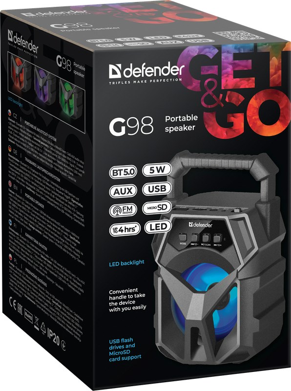 Defender G98 Mono portable speaker Black 5 W-7