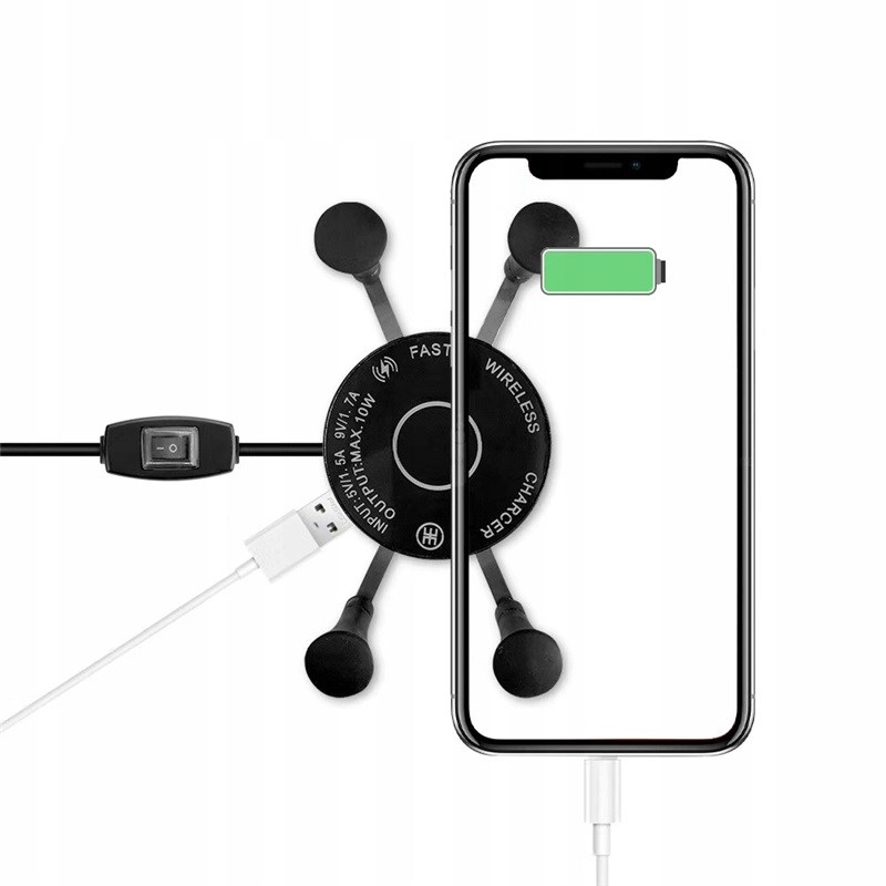 Nosač za mobitel na motoru FREEDCONN MC7W s indukcijskim punjačem-4