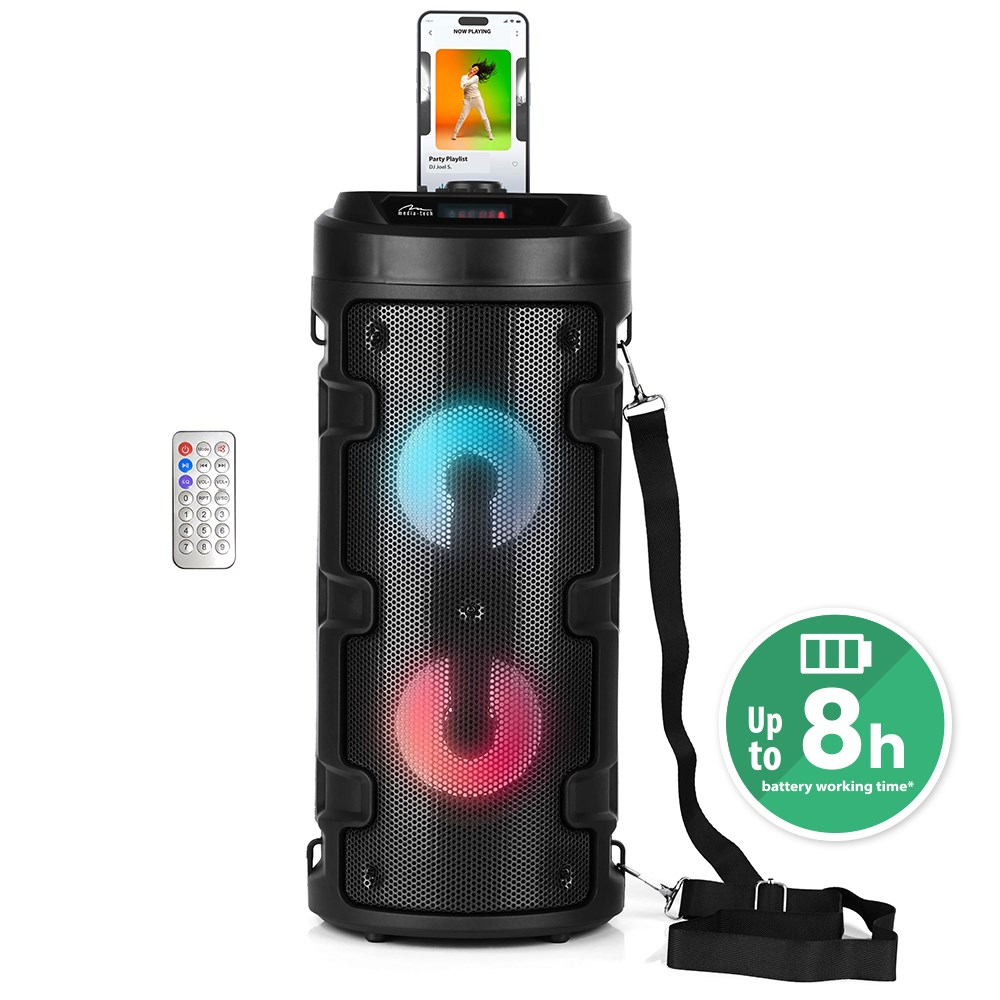 Party zvučnik MEDIA TECH PartyBox Keg BT MT3165 (30W, Bluetooth, USB)-6