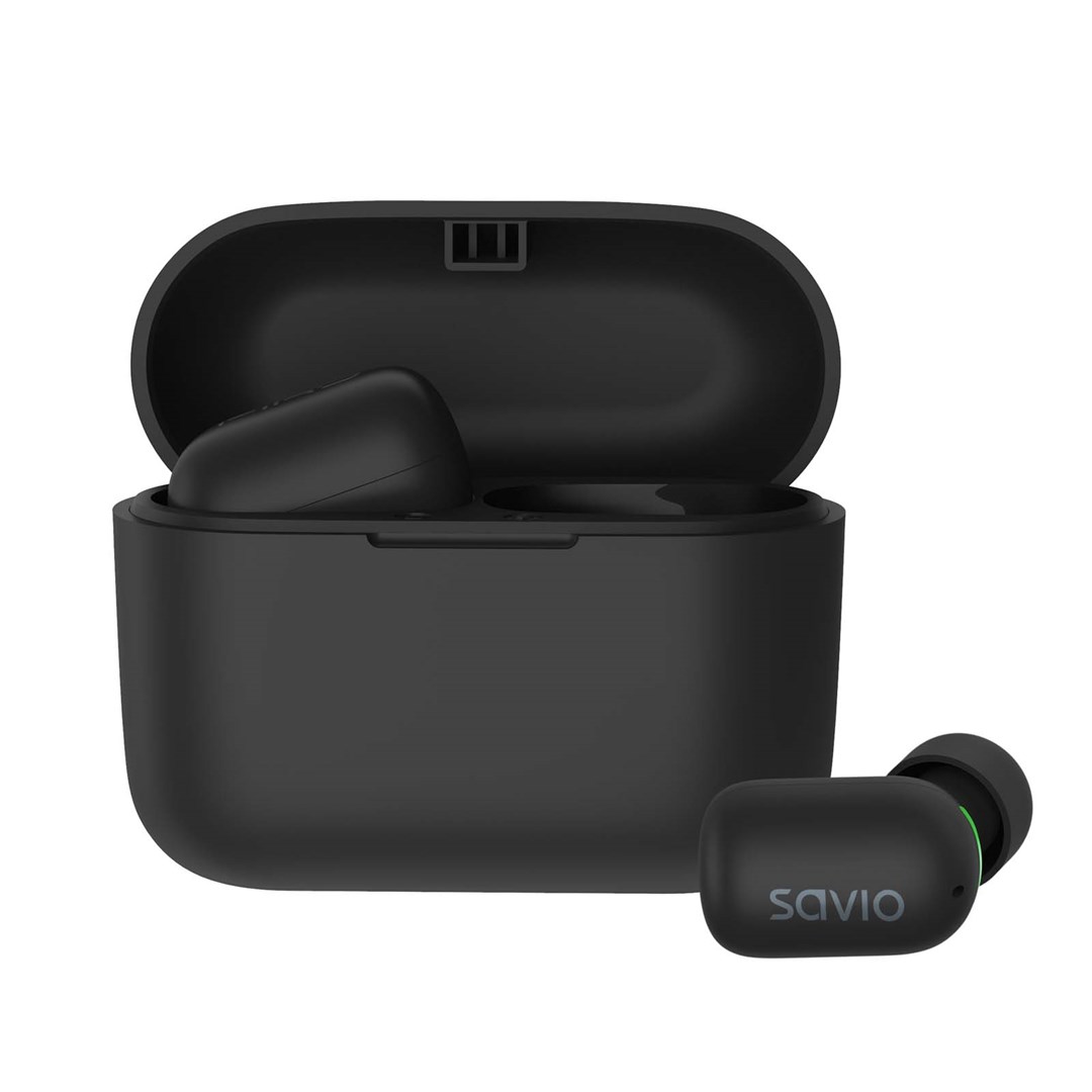 Slušalice SAVIO TWS-09 IPX5 bežične in-ear crne boje-1