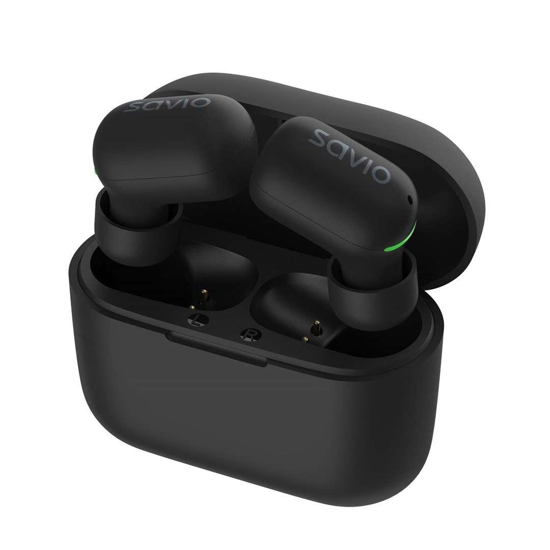Slušalice SAVIO TWS-09 IPX5 bežične in-ear crne boje-7