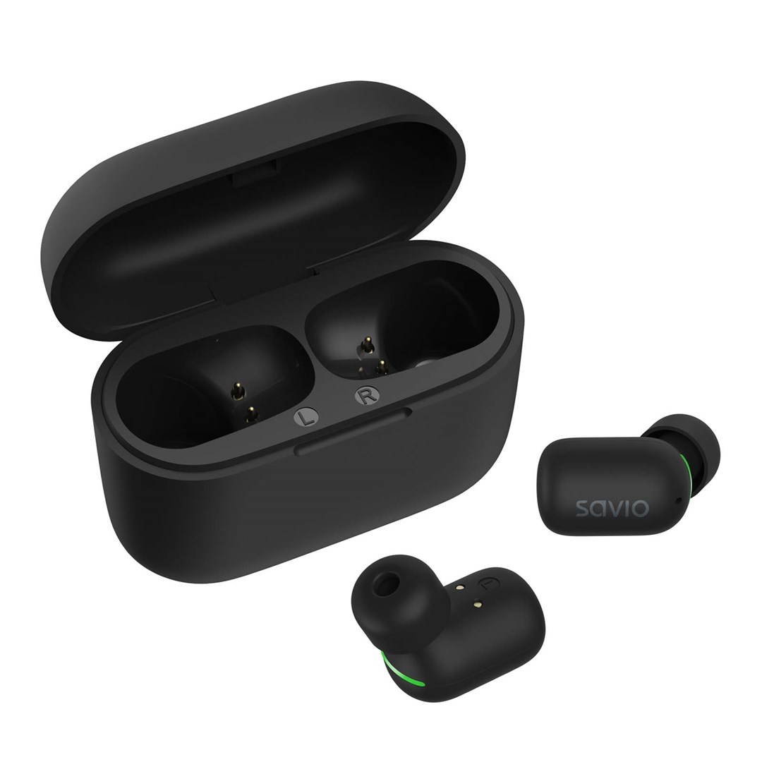 Slušalice SAVIO TWS-09 IPX5 bežične in-ear crne boje-2