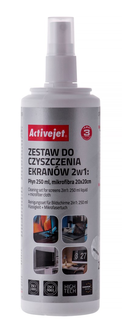 Tekućina za čišćenje ekrana Activejet AOC-269 (2u1, 250 ml, 20x20 cm)-4