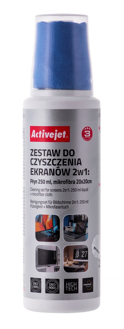 Tekućina za čišćenje ekrana Activejet AOC-269 (2u1, 250 ml, 20x20 cm)-0