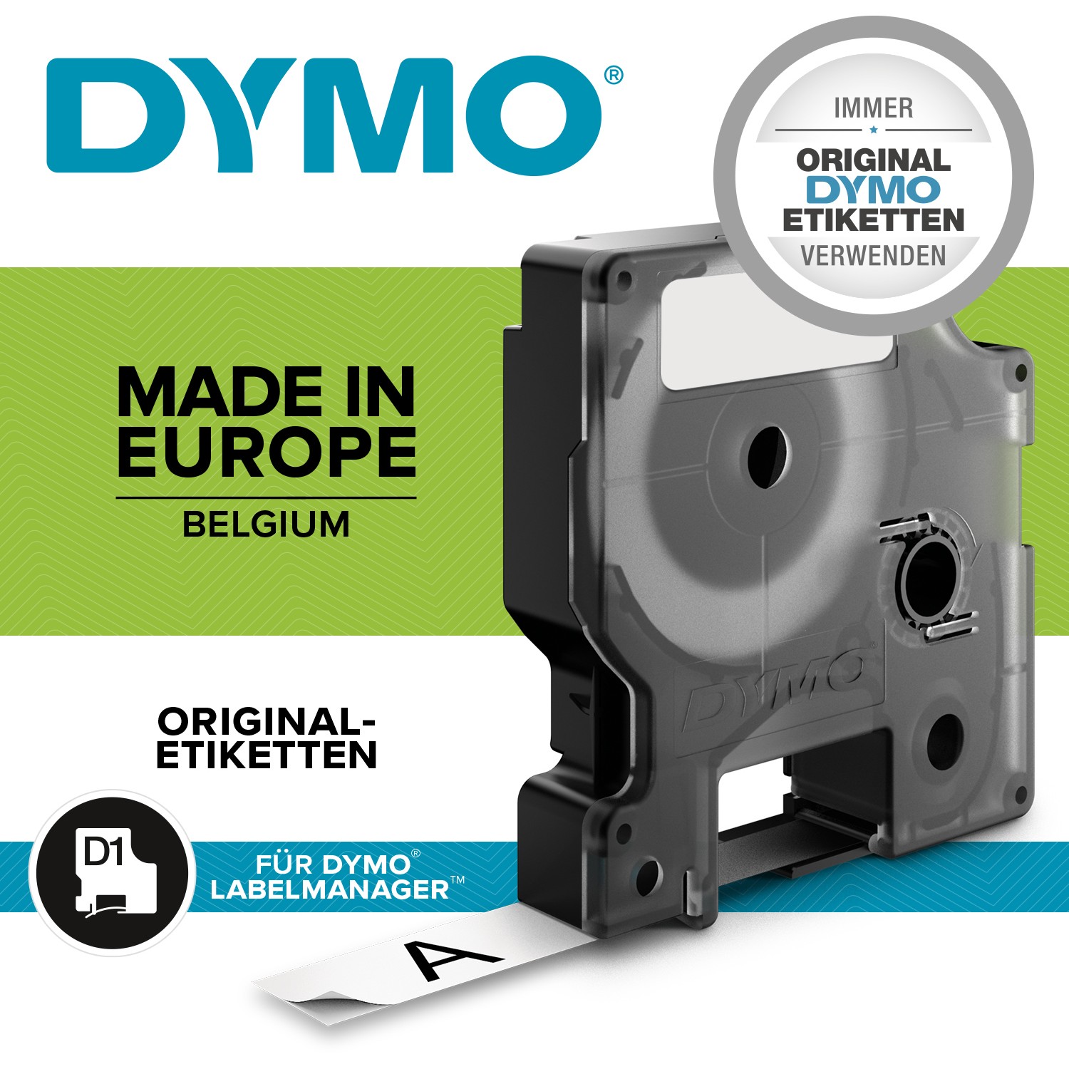 Trakica za izradu naljepnica DYMO D1 Standard crna na plavoj 12 mm-13