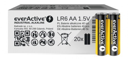 Alkalne baterije EVERACTIVE Industrial Alkaline LR6 AA (40 komada)-0