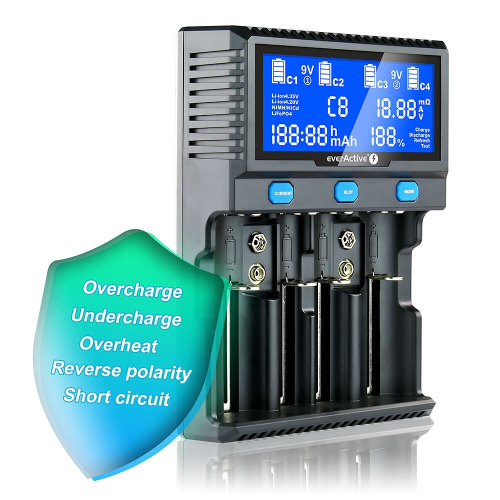 Punjač everActive UC-4200 za cilindrične Li-ion i Ni-MH baterije-4