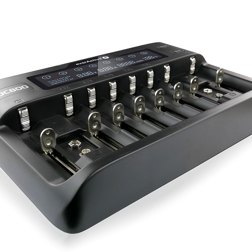 Punjač everActive UC-800 za cilindrične Li-ion i Ni-MH baterije-3