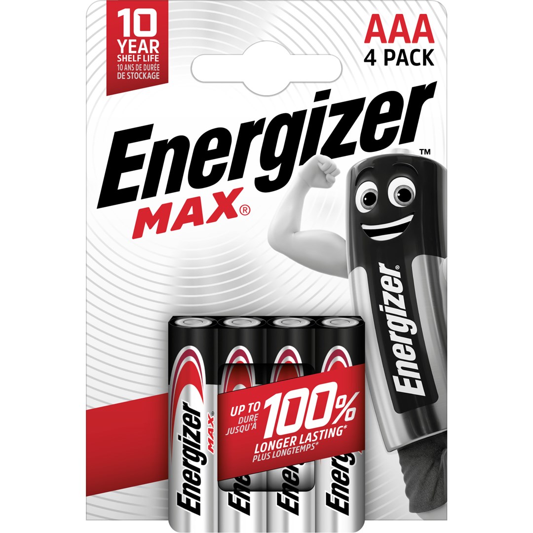 Alkalne baterije ENERGIZER MAX AAA LR03 (4 komada, eko pakiranje)-1
