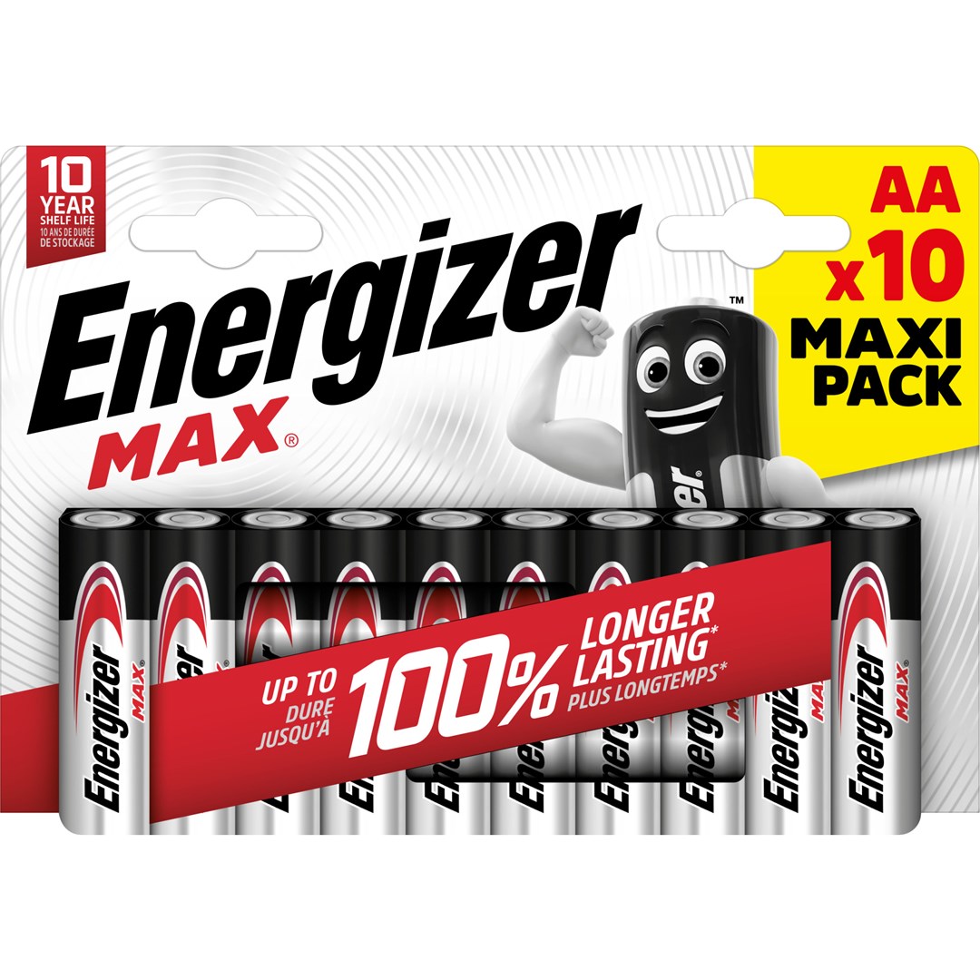 Alkalne baterije ENERGIZER MAX AA LR6 (10 komada, eko)-1