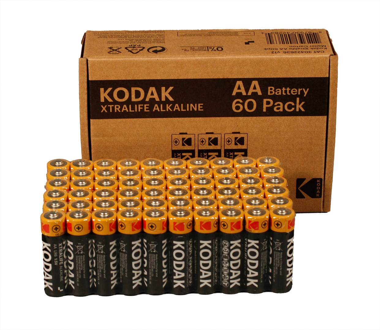 Baterija za kućanstvo Kodak XTRALIFE (alkalna, AA, 60 komada)-0