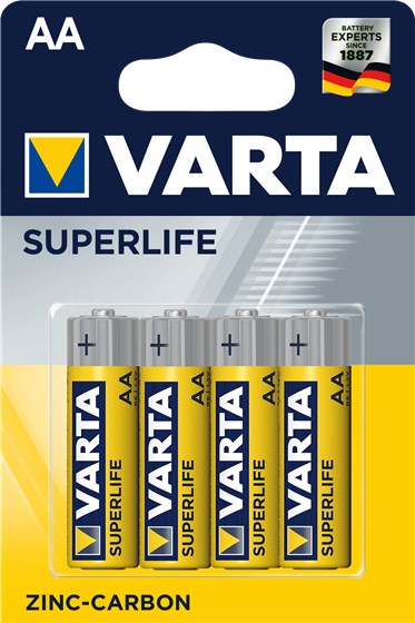 Baterija za jednokratnu upotrebu VARTA SUPERLIFE AA (cink-karbon)