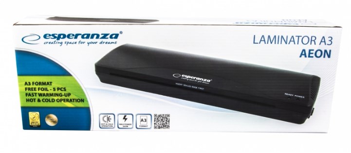 Laminator ESPERANZA EFL003 (hladni/topli, 250 mm/min) crni-1