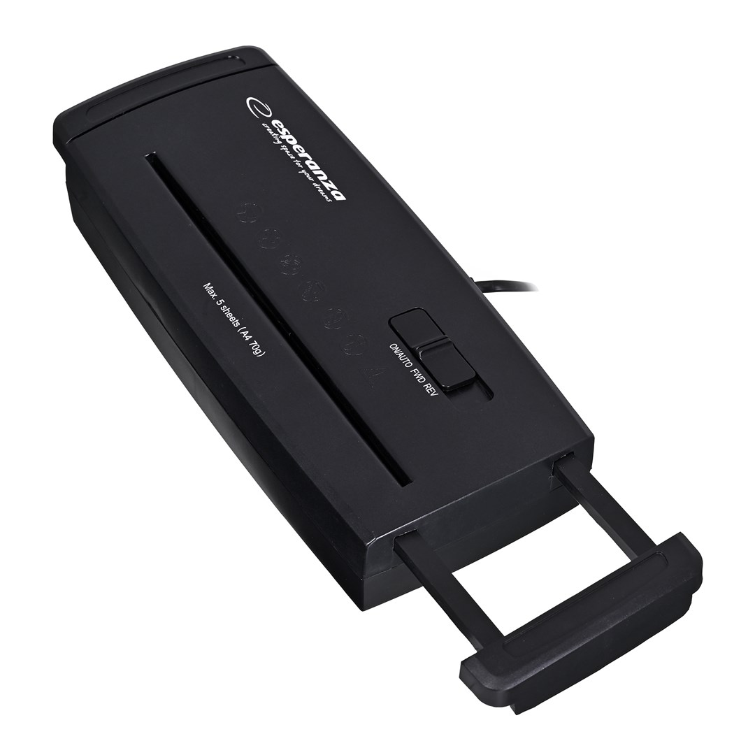 Esperanza EN104 paper shredder Strip shredding 22 cm Black-1