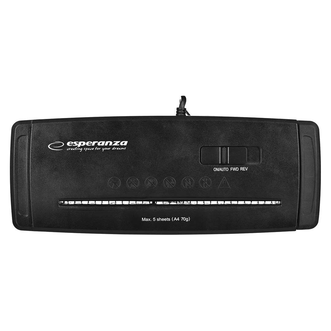 Esperanza EN104 paper shredder Strip shredding 22 cm Black-2