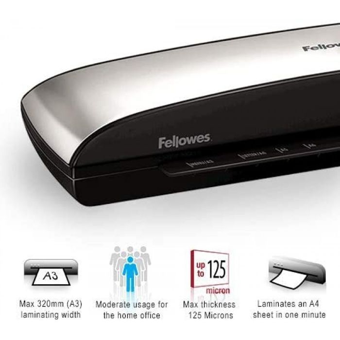 Fellowes Saturn 3i Cold/hot laminator 300 mm/min Black, Silver-9