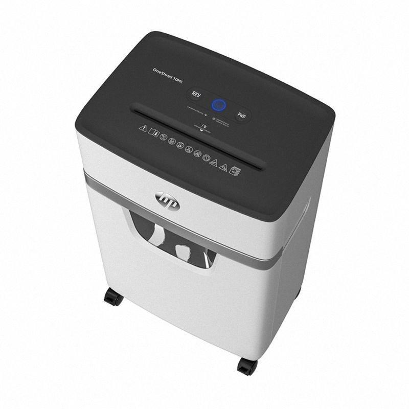 HP ONESHRED 10MC shredder, micro cut, P-5, 10 card, 20l, light grey-1