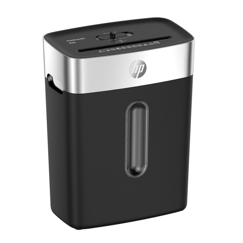Uništavač papira Hewlett Packard OneShred 8CC (crna, sjeckanje, P-4, 8 kartica, 15L)-1