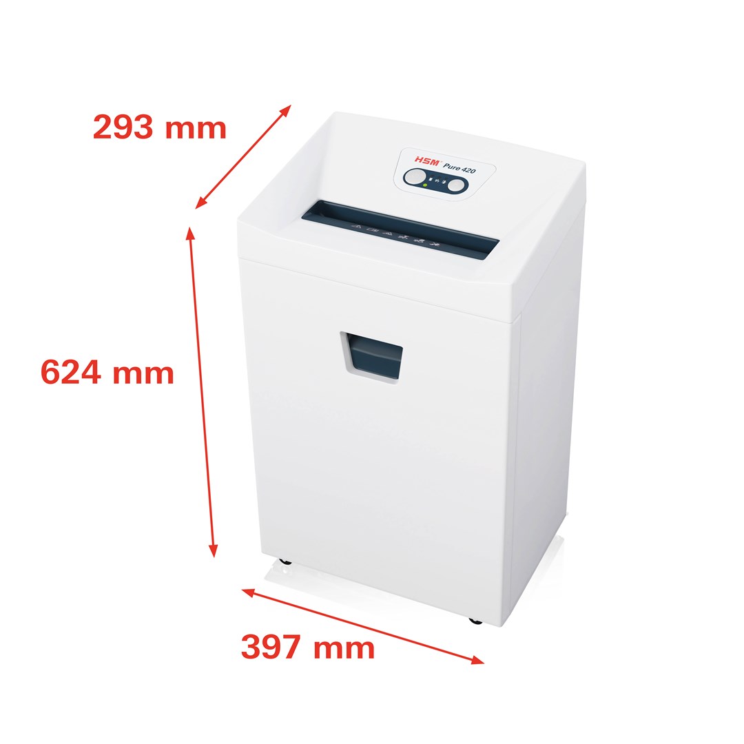 Uništivač papira HSM Pure 420 (kapacitet 35 l, veličina rezanja 1,9x15 mm)-2