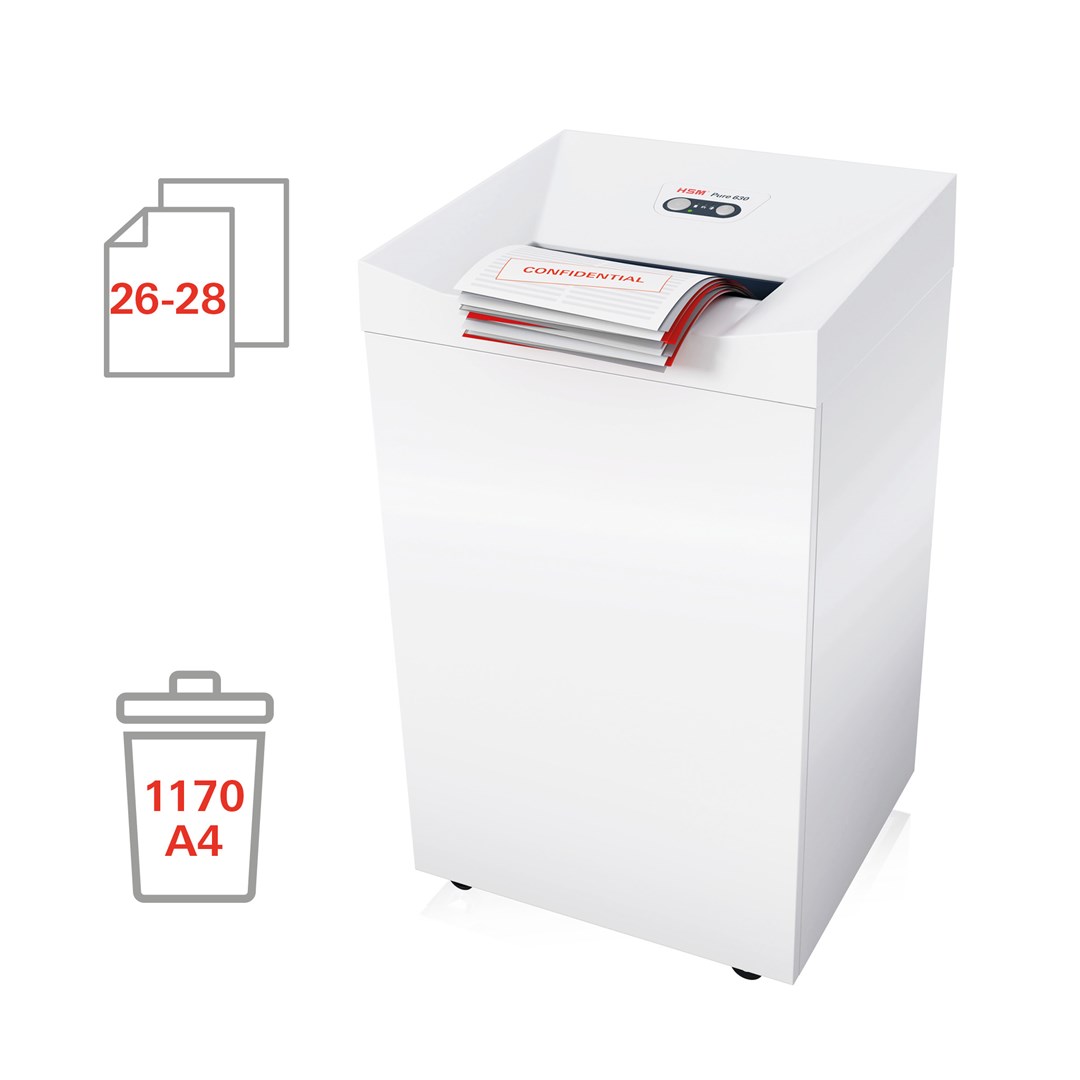 HSM Pure 630 shredder, 130 l, 3,9 mm-3