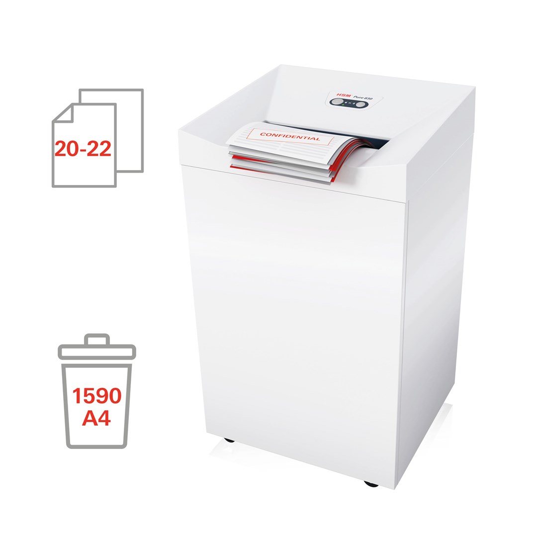 HSM Pure 630 shredder, 130 l, 4,5x30 mm-6