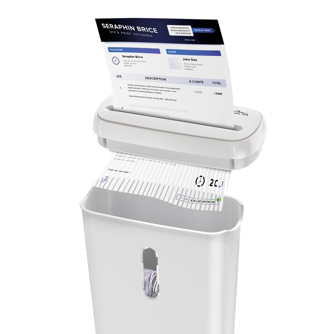 WHITE SHREDDER MT223 document and credit card shredder-4