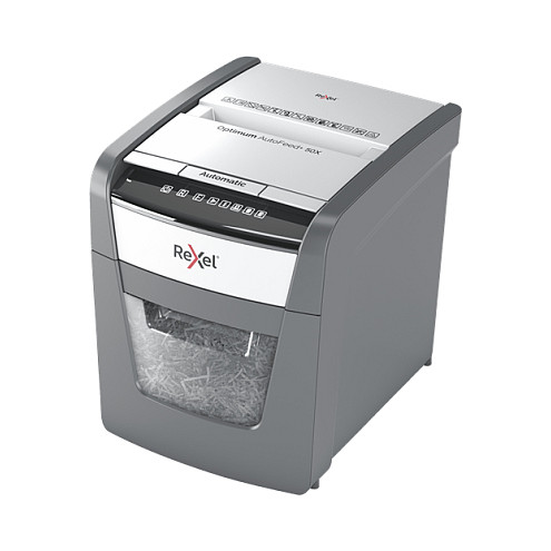Rezač papira REXEL Optimum AutoFeed+ 50X (križno rezanje, 55 dB, 22 cm) crna, siva-1