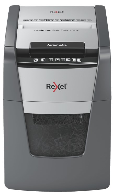 Rezač papira REXEL AutoFeed+ 90X (križno rezanje, 55 dB) crna, siva