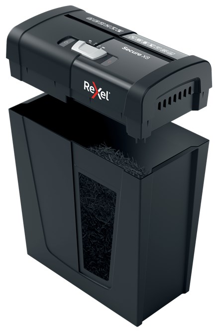 Rezač papira REXEL Secure X8 (križno rezanje, 70 dB) crna-1