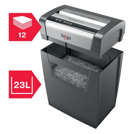 Rezač papira REXEL Momentum X312 (rezanje na čestice) crna, siva-3
