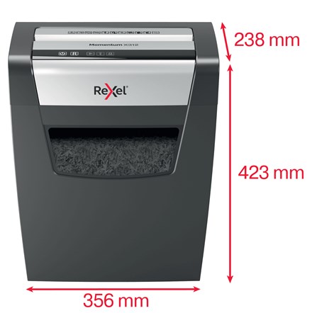 Rezač papira REXEL Momentum X312 (rezanje na čestice) crna, siva-2