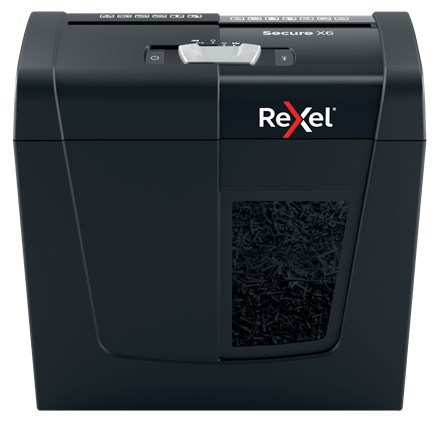 Rezač papira REXEL Secure X6 (križno rezanje, 70 dB) crna-0