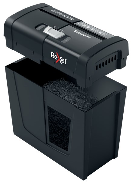 Rezač papira REXEL Secure X6 (križno rezanje, 70 dB) crna-1
