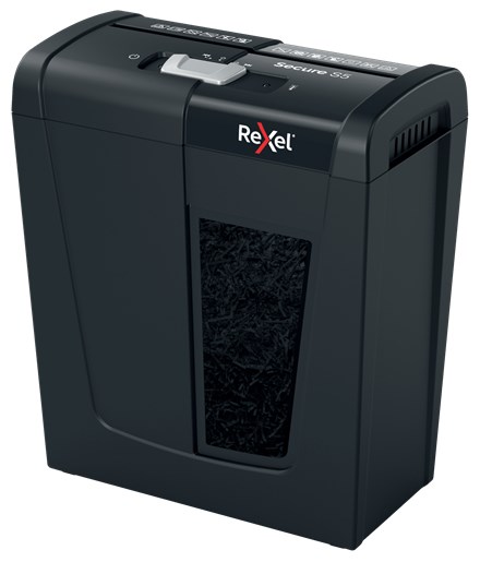 Uništavač papira REXEL Secure S5 (rezanje na trake, 70 dB) crni-3