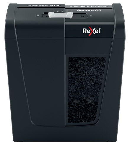 Uništavač papira REXEL Secure S5 (rezanje na trake, 70 dB) crni