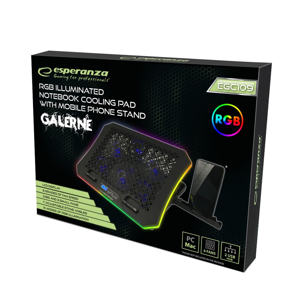 Hladnjak za laptop ESPERANZA EGC109 (2100 okr/min) crna-6
