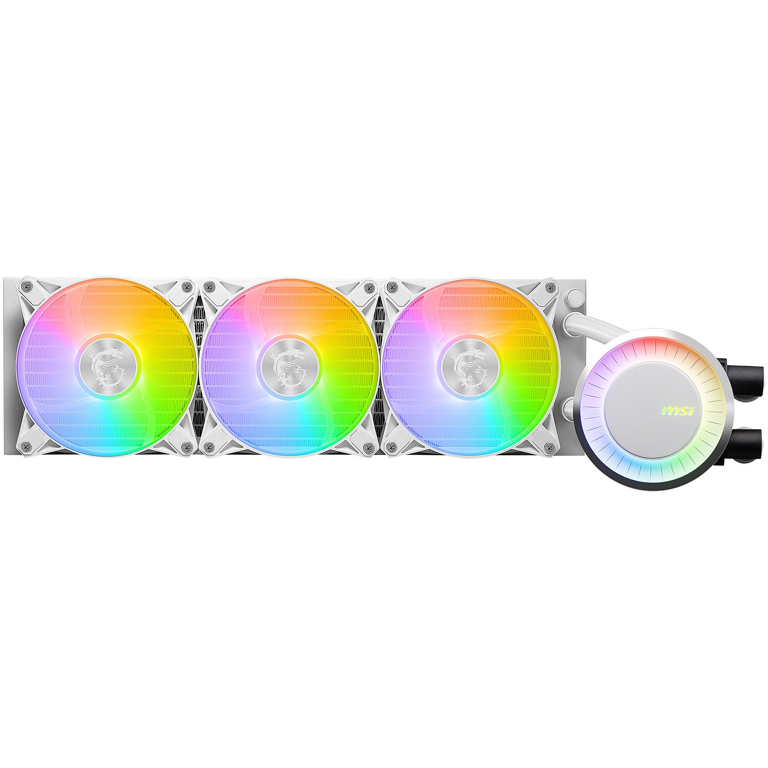 Hladnjak MSI MAG CORELIQUID E360 Water Cooler WHITE (ARGB, 3 ventilatora, aluminij, 600-2000 RPM)