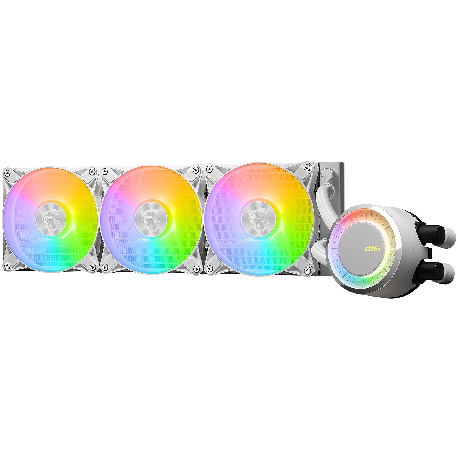 Hladnjak MSI MAG CORELIQUID E360 Water Cooler WHITE (ARGB, 3 ventilatora, aluminij, 600-2000 RPM)-3