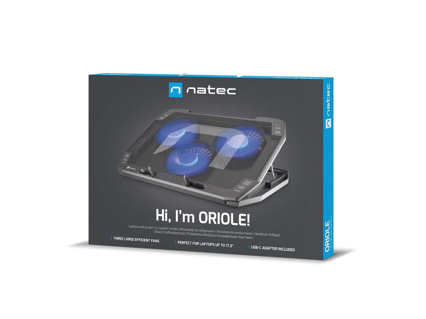 Podloga za hlađenje laptopa Natec Oriole (15.6-17.3 inča, LED, 43.9 cm (17.3"))-3
