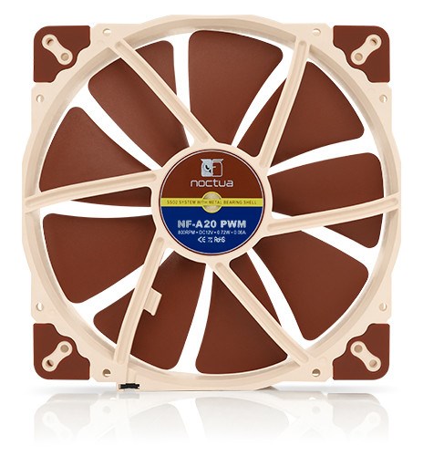 Ventilator za kućište računala Noctua NF-A20 PWM (20 cm, bež-smeđi)-2