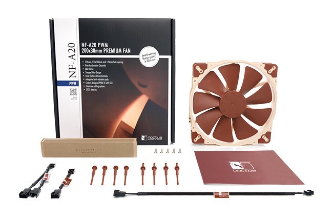 Ventilator za kućište računala Noctua NF-A20 PWM (20 cm, bež-smeđi)-4