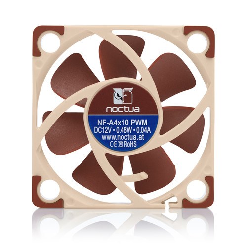 Ventilator za kućište računala Noctua NF A4x10 PWM (4 cm, bež-crveni)-4