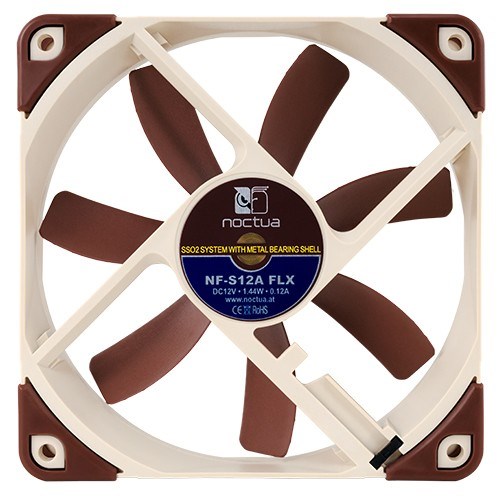 Ventilator za računalno kućište NOCTUA NF-S12A FLX (12 cm, Bež, Smeđa)-3
