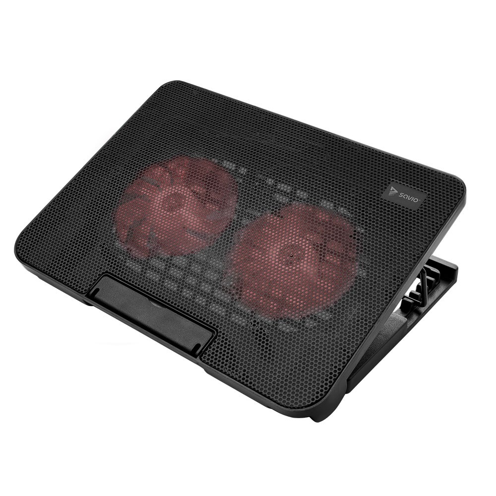 Savio COS-02 laptop cooling pad, 2 fans-0