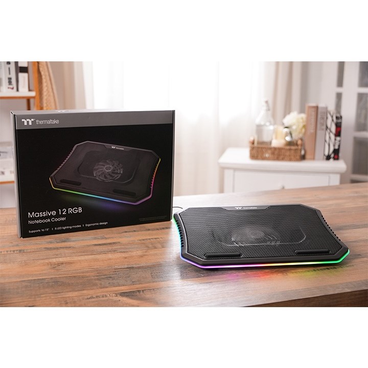 Hladnjak za laptop THERMALTAKE Massive 12 (do 15", 120mm ventilator, rgb, crni)-5