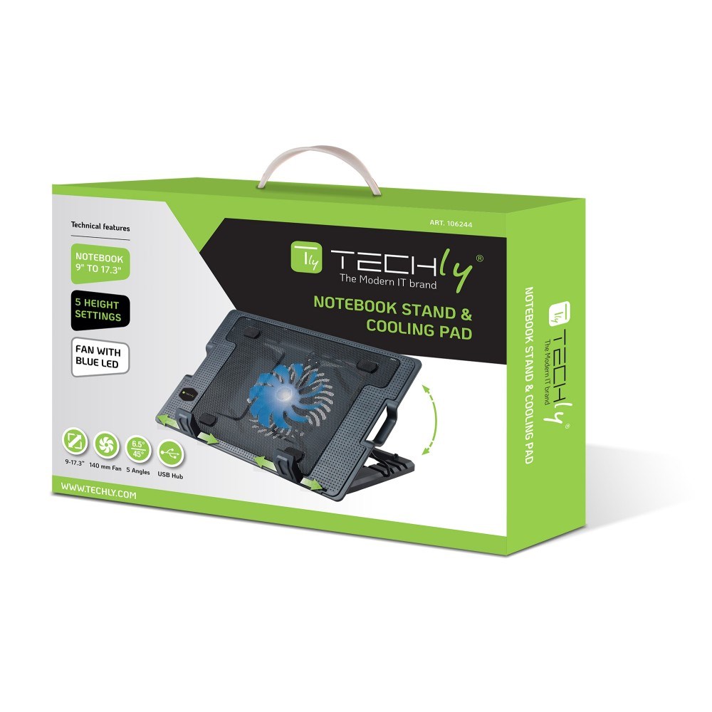 Notebook stand and cooling pad TECHLY for Notebook up to 17.3"-1