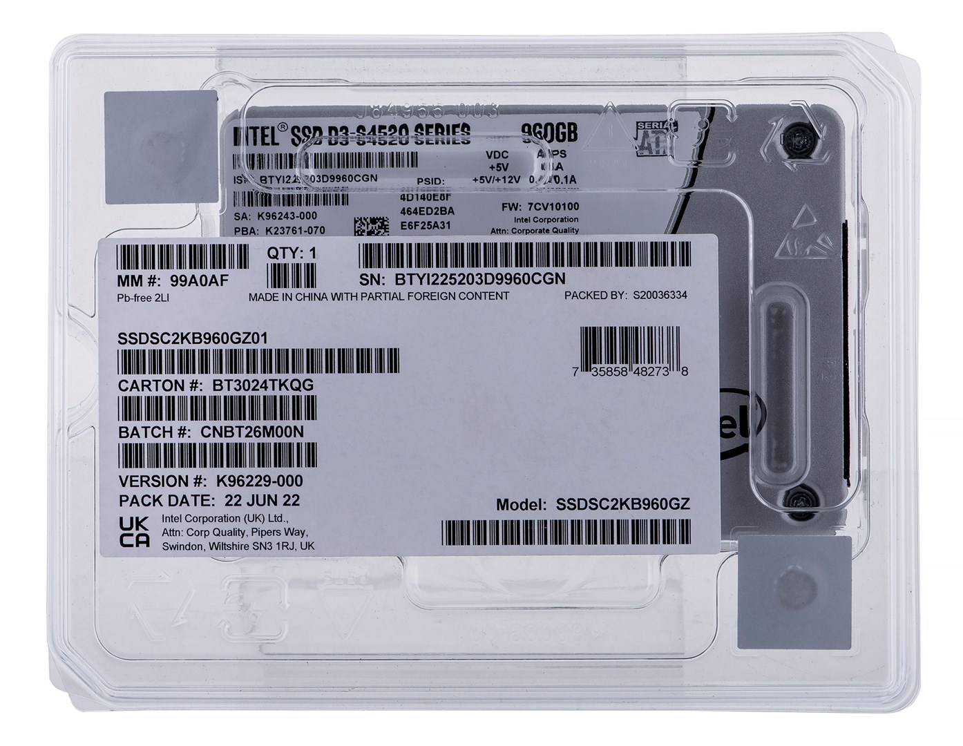 SSD Soligm (Intel) S4520 (960 GB, SATA, 2.5") SSDSC2KB960GZ01 (DWPD do 3)-3