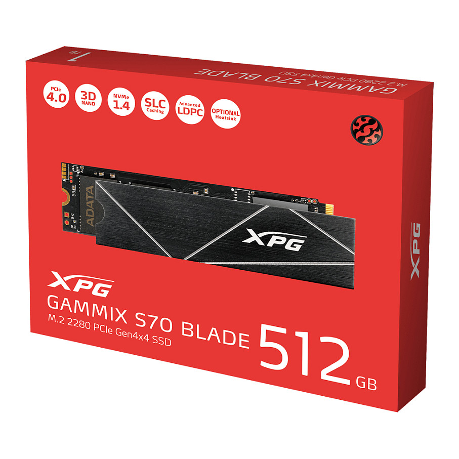 SSD XPG GAMMIX S70 BLADE (512 GB, M.2, PCI Express 4.0, 3D NAND, NVMe)-6