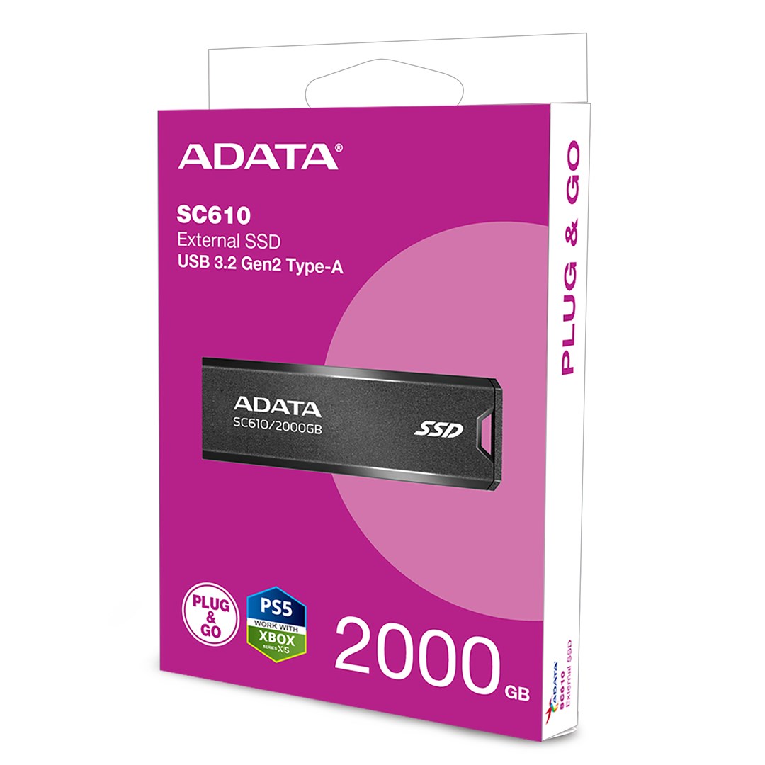 USB flash disk ADATA SC610 (2 TB, USB Type-A, 3.2 Gen 2 3.1 Gen 2) crni-0